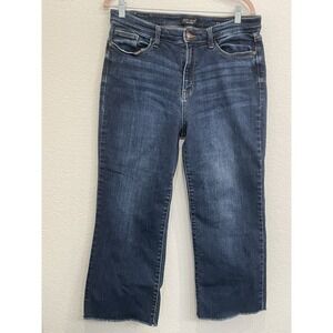 Judy Blue Cropped Jeans Wide Leg 15/32 Cut Off Crop Casual Avant garde Denim